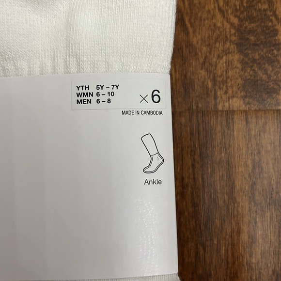 Nike Everyday Ankle Cotton Cushioned Socks 6 Pack - Picture 7 of 17